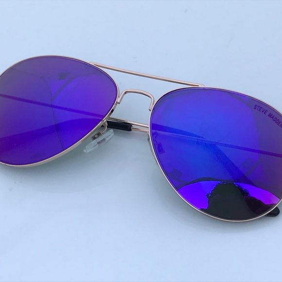 Steve Madden Accessories - Steve Madden Women Sunglasses Gold Tone Frame Purp